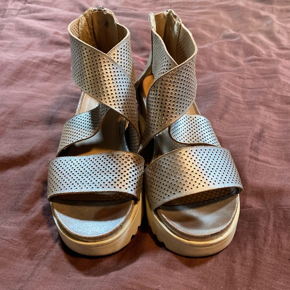 Wedged Sandals by Steven Brand.  GUC! - Picture 2 of 16